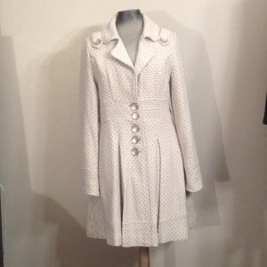 Love Stitch cute winter coat cream gold detail